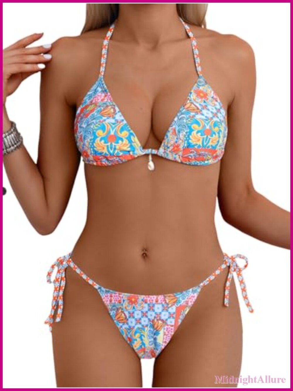 Sexy Halter Bikini Set Triangle Top String Swimwear Two Piece Cheeky Bathing